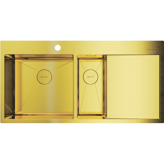 Мойка OMOIKIRI AKISAME 100-2-LG-L нерж. Сталь/светлое золото 4973089