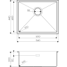 Мойка OMOIKIRI TAKI 54-U/IF-GB нерж.сталь/графит 4997019